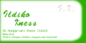 ildiko kness business card